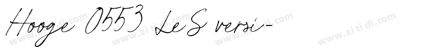 Hooge 0553 LeS versi字体转换